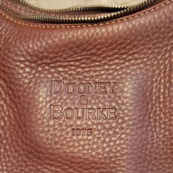 Dooney & Bourke Brown Leather Shoulder Bag - Picture 4 of 6